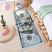 abordables Tapis et carpettes-tapis créatif en forme de dollar, tapis de sol au design monétaire pour la cuisine, la chambre, la table de chevet, l'entrée et la décoration de la maison