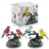 お買い得  造花-音で鳴く鳥、インタラクティブ玩具、電気鳥、話すオウム、電子ペット、オフィス、家の装飾、ペンホルダー、子供のおもちゃ