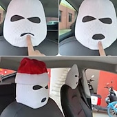 halpa Tapahtuma- ja juhlatarvikkeet-2 kpl henkilökohtainen hauska hattu auton istuimen päänsuojaan, universaalit auton niskatuen suojat, hauska persoonallisuus auton sisustuskoristeet, musta &amp;valkoinen