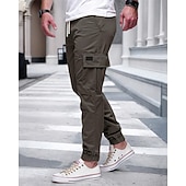 cheap Cargo Pants-Men's Cargo Pants Joggers Trousers Drawstring Elastic Waist Multi Pocket Plain Wearable Outdoor Daily Camping &amp; Hiking Fashion Classic Black Yellow