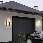 billige utendørs vegglamper-utendørs LED-vegglampe linjedesign vanntett belysning innendørs marmorvegglampe moderne soverom varmt hvitt lys 1 stk
