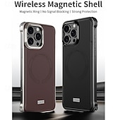 economico Cover per iPhone-telefono Custodia Per iPhone 17 Pro Max 17 Air 16 Pro Max Plus 15 Pro Max Plus Copertura Posteriore Supporta la Ricarica Wireless Resistente agli urti Retrò TPU Pelle PU