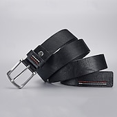 abordables Ceintures pour homme-Homme Ceinture Ceinture Taille Noir Jaune faux cuir Alliage Durable Ajustable Uni Extérieur Quotidien