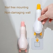 preiswerte Küchenutensilien &amp; Gadgets-2 Stück Haarfänger in Form einer Cartoon-Ente – wiederverwendbares Abflusssieb aus Kunststoff mit Clip und Klebstoff zur Haarentfernung in Küche, Bad, Terrasse und Toilettenabfluss