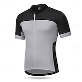 abordables Maillots pour hommes-Homme T-shirt de randonnée Manche Courte Cyclisme Maillot avec 3 poches arrière Extérieur Des sports Jaune Vert Gris Claire Vêtement Tenue