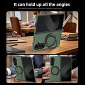 economico Cover Samsung-telefono Custodia Per Samsung Galaxy Piegatura a Z 7 Z Fold 6 Z Fold 5 Z Fold 4 Copertura Posteriore Magnetico Cavalletto Resistente agli urti Retrò TPU Pelle PU