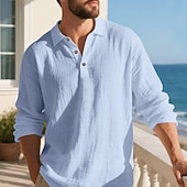 Herre Linskjorte Golf skjorte Arbeid Avslappet Knaphul Langermet Grunnleggende Moderne عادي Knapper Vår Høst Normal Svart Hvit Navyblå Kakifarget Militærgrønn Lyseblå Linskjorte billige Herre Klassisk Polo-Herre Linskjorte Golf skjorte Arbeid Avslappet Knaphul Langermet Grunnleggende Moderne عادي Knapper Vår Høst Normal Svart Hvit Navyblå Kakifarget Militærgrønn Lyseblå Linskjorte