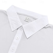 preiswerte Herren Klassisches Polo-Herren Waffel-Poloshirts Golfshirt Straße Lässig Revers Langarm Basic Modern Einfach Texture Knöpfe Frühling Herbst Ganzjahres Normale Passform Weiß Schwarz Gelb Hellblau Burgunderrot Grau