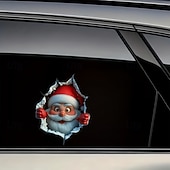 baratos Adesivos para automóveis-2 peças de adesivo de parede Papai Noel quebrando, pode ser fixado nas paredes da porta do carro, janela, laptop, scooter, caminhão - adequado para decoração de feriados em casa e sala de estar
