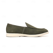 abordables Zapatillas sin cordones y mocasines de hombre-Mocasines sin cordones de ante color tostado para hombre: zapatos casuales livianos para uso diario en la oficina, para ir al trabajo y para el fin de semana.