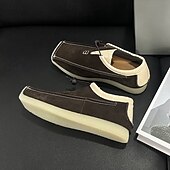 お買い得  メンズスニーカー-メンズスエードモカシンスリッポンシューズ、快適なソフトソール、カジュアルアウトドアウォーキングシューズ