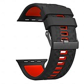 levne Řemínky na Apple Watch-Sportovní řemínek kompatibilní s Apple Watch 42 mm 44 mm 45 mm 49 mm odolný kovový řemínek s nastavitelnou kovovou sponou a silikonovým řemínkem pro iWatch Ultra 2 Series 9 8 7 SE 6 5 4