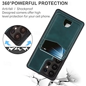 levne Pouzdra pro Samsung-telefon Carcasă Pro Samsung Galaxy S25 S25 Hrana S24 Ultra Plus S24 FE Zadní kryt Magnetické Stojánek Slot pro kartu Retro TPU PU kůže