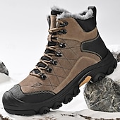economico Stivali invernali e neve-stivali tattici invernali da uomo con fodera in pelliccia: caldi stivali da trekking militari impermeabili per la sopravvivenza all'aperto, il campeggio e il freddo