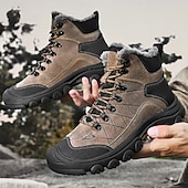 economico Stivali invernali e neve-stivali tattici invernali da uomo con fodera in pelliccia: caldi stivali da trekking militari impermeabili per la sopravvivenza all'aperto, il campeggio e il freddo