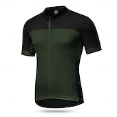 abordables Maillots pour hommes-Homme T-shirt de randonnée Manche Courte Cyclisme Maillot avec 3 poches arrière Extérieur Des sports Jaune Vert Gris Claire Vêtement Tenue