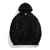 economico Cime-Per uomo Felpa in pile Felpa con cappuccio in pile Felpa termica Manica Lunga Con Cappuccio Top Esterno Calore Termico Inverno Poliestere Grigio scuro Nero Bianco Tennis Allenamento Corsa