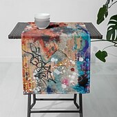 Недорогие Скатерти-1PC Граффити скатерть 33x180 см (13x70.5 дюймов) - прямоугольная скатерть с городским уличным искусством для ресторана банкета вечеринки кафе