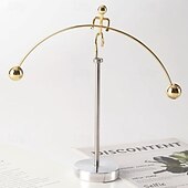 tanie Posągi-Stalowa rzeźba równoważąca, zabawka do balansowania, sztuka kinetyczna, zabawka do balansowania, nauka dekompresyjna, psychologia, dekoracja biura domowego, zabawka na biurko