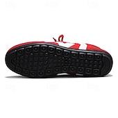 economico Sneakers da uomo-scarpe da ginnastica sportive rosse e bianche da uomo: eleganti scarpe da corsa con rete traspirante per abbigliamento casual, palestra e avventure all&#039;aria aperta