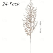 economico Corone, Ghirlande &amp; Decorazioni-24 steli artificiali per alberi di Natale – decorazioni scintillanti con rami di pino, steli scintillanti per alberi di Natale, piccole composizioni floreali in vaso, decorazioni per feste, matrimoni