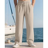 levne Přímá noha-Pánské Tepláky Kordurové kalhoty Kalhoty Tepláky s rovnými nohama Šňůrky Kapsy Elastický pas Bez vzoru Pohodlné Outdoorové sporty Denní Módní Na běžné nošení Vojenská zelená Černá Lehce elastické