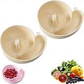 cheap Fruit &amp; Vegetable Tools-2pcs Snail Shaped Fruit Washer with Strainer Automatic Cleaning Basket with Efficient Draining System Heavy-Duty Plastic Kitchen Sink Organizer for Fruits, Vegetables, Pasta
