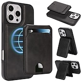 tanie Etui do iPhone&#039;ów-telefon Kılıf Na iPhone 17 Pro Max 17 Air 16 15 14 Pro Max Plus 16e 13 Pro Max Osłona tylna Magnetyczne Stopka Gniazdo karty Retro TPU Skóra PU