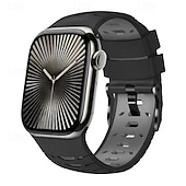 olcso Apple óraszíjak-sportszíj, kompatibilis az Apple Watch 42mm 44mm 45mm 49mm-es szíjával, strapabíró, kétszínű fémkapocsos szilikon szíj, csere csuklópánt az iWatch Ultra 2 sorozathoz, 9, 8, 7, SE, 6, 5, 4, SE-hez