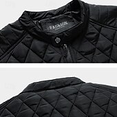 billiga Herrdunjackor och -parkas-Herr Vinterkappa Quiltad jacka Anorak Ficka Polyester Semester Dagliga kläder Datum Normal Mode Ledigt Bekväm Håller värmen Vinter Enfärgad / vanlig färg Svart Kaki Armégrön Mörkblå Pufferjacka