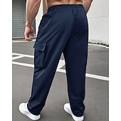 economico Pantaloni cargo-Per uomo Pantaloni Cargo Pantaloni Coulisse Elastico in vita Multi-tasche Semplice Indossabile All&#039;aperto Quotidiano Campeggio &amp; Escursionismo Moda Classico Nero Verde militare
