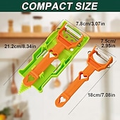abordables Ustensiles pour fruits &amp; légumes-Ensemble d'ustensiles de cuisine multifonctionnels 3 en 1, éplucheur de légumes, éplucheur de fruits multifonctionnel, tranche et épluche toutes sortes de fruits et légumes