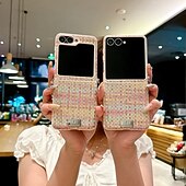 Недорогие Чехлы для Samsung-телефон Кейс для Назначение SSamsung Galaxy Z-флип 7 Z-флип 6 Z Flip 5 Z Flip 4 Кейс на заднюю панель с ремешком Защита от удара Ретро ТПУ Кожа PU