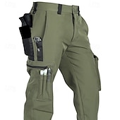 abordables Pantalones cargo-Hombre Pantalones cargo Pantalones de lana Pantalones tácticos Pantalones Botones Multi bolsillo Plano Listo para vestir Templado Exterior Diario Acampada y Senderismo Moda Clásico Verde Trébol Caqui