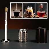 preiswerte Küchenutensilien &amp; Gadgets-Kaffeefilter im Finalpress-Stil, tragbarer Kaffeebereiter im Pressen-Stil, wiederverwendbar, kreativer Kaffeetropfer, einfaches manuelles Brühwerkzeug für Zuhause, Büro und Reisen, praktisches Gerät