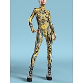 billige Printing-Mønstrede Zentai-drakter Cosplay kostyme Kroppsdrakt Printer Karnevalskostyme heldekkende drakter Herre Dame Gutt Sexy kostyme Halloween Kostyme til Ytelse Fest Maskerade Barne Voksne