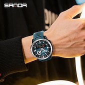 cheap Digital Watches-SANDA Fashion Brand Sport Electronics Watches Gift for men Outdoors Analog Digital Man Watch Luminous Waterproof Backlight Wristwatch
