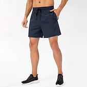 Недорогие Беговые шорты-Муж. Шорты для бега Тренировочные шорты С карманами Завышенная Нижняя часть Одежда для спорта и отдыха Для спортивного зала Тренировка Быстровысыхающий Легкость Тренажерный зал Баскетбол Спортивная