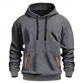 economico Felpa Tattica-Per uomo Felpa con cappuccio Felpa con cappuccio in pile Felpa con cappuccio tattica Nero Blu marino Cammello Cachi Grigio chiaro Con Cappuccio Semplice Tasca Sport &amp; Outdoor Casuale Quotidiano