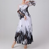 economico Abbigliamento da Pratica-Abbigliamento sportivo Gonne Stampa Giunzione Tulle Per donna Performance Allenamento Manica Lunga Alto Poliestere