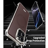 economico Cover per iPhone-telefono Custodia Per iPhone 17 Pro Max 17 Air 16 Pro Max Plus 15 Pro Max Plus Copertura Posteriore Supporta la Ricarica Wireless Resistente agli urti Retrò TPU Pelle PU
