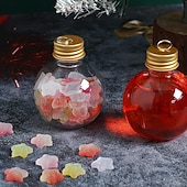 abordables Ornements-Lot de 10 boules d&#039;alcool de Noël transparentes de 50 ml/100 ml, ornements à remplir pour sapin de Noël avec pendentif en argent et en or, boules d&#039;alcool suspendues pour bricolage, décoration de fête