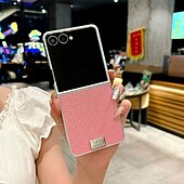 Недорогие Чехлы для Samsung-телефон Кейс для Назначение SSamsung Galaxy Z-флип 7 Z-флип 6 Z Flip 5 Z Flip 4 Кейс на заднюю панель Защита от удара Ретро ТПУ Кожа PU