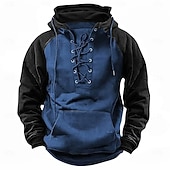 preiswerte Taktische Kapuzenjacke-Herren Kapuzensweatshirt Taktischer Kapuzensweatshirt Weinrot Schwarz Armeegrün Marineblau Khaki Mit Kapuze Einfach Schnürung Reißverschluss Farbblock Sport &amp; Outdoor Lässig Täglich Streetwear Cool