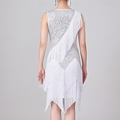 economico Abiti da Pratica-Danza Latina Vestito Nappa Colore puro Giunzione Per donna Performance Allenamento Senza Maniche Alto Poliestere