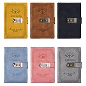 Χαμηλού Κόστους Notebooks &amp; Planners-a5 200 σελίδες ρετρό βιβλίο κωδικών πρόσβασης με κλειδαριά ημερολόγιο παχύρρευστο δημιουργικό χειρόγραφο βιβλίο σημειωματάριο φοιτητή χαρτικά ντοσιέ σημειωματάριου