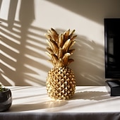 Недорогие Свечи и подсвечники-Винтажный золотой подсвечник в форме ананаса, настольный канделябр из смолы для дома, отеля, свадьбы &amp;украшения для праздничного стола