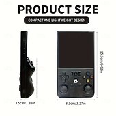お買い得  ゲーム機器-アップグレードされたr36maxハンドヘルドゲームコンソール - デュアルアクションジョイスティック、USB充電、充電式リチウムバッテリー、64GBカード付属、ブラックキャリングケース、外出先でのゲームに最適なポータブルゲームコンソール