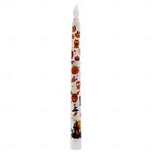 economico Luci di Halloween-Candele a LED senza fiamma con motivo colorato di Halloween, candelieri a batteria con telecomando a 11 tasti e timer, luci a fiamma tremolante 3D per cene, decorazioni per interni, regali (6 pezzi
