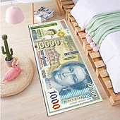 abordables Tapis et carpettes-tapis créatif en forme de dollar, tapis de sol au design monétaire pour la cuisine, la chambre, la table de chevet, l'entrée et la décoration de la maison